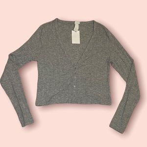 Low Cut Grey Cardigan